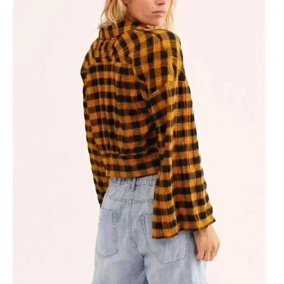 Free People Sakura Plaid Top - Picture 2 of 3